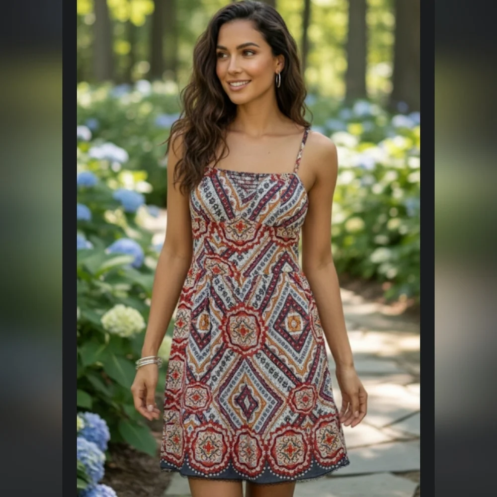❤️5/$25  Desigual Multicolor Geometric Mini Dress